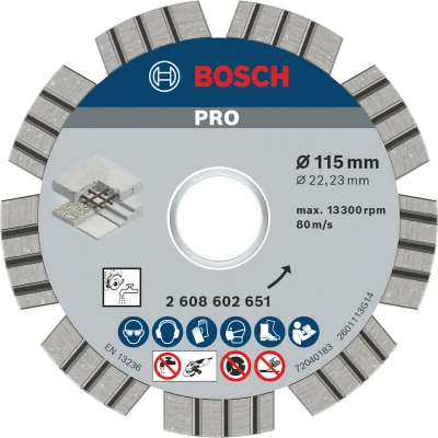 Image de BOSCH 2608602651 Disque de coupe diamanté Best for Concrete 115 x 22,23 2,2 12 mm