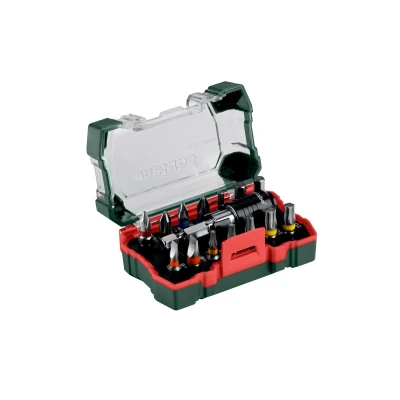 Afbeelding van Metabo Schroefbit Assortiment 15 Delig Bitlengte: 25 mm Bevat: PH1, PH2, PZ1, PZ2, SL4, SL6, H3, H4, H5, T10, T15, T20, T25, T30 en 2 Bithouders