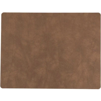 Afbeelding van LIND DNA Placemat Nupo Leer Army Green / Nature dubbelzijdig 45 x 35 cm