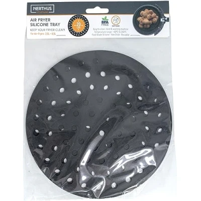 Afbeelding van Herbruikbare Siliconen Ronde Geperforeerde Basisplaat Voor Air Fryer Mould
