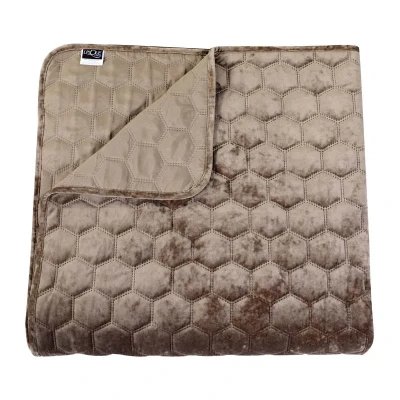 Afbeelding van Unique Living Bedsprei Peggy 220x220cm taupe