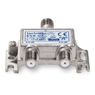 Afbeelding van F connector splitter Technetix (2 weg, 4.5 dB, Ziggo gecertificeerd)