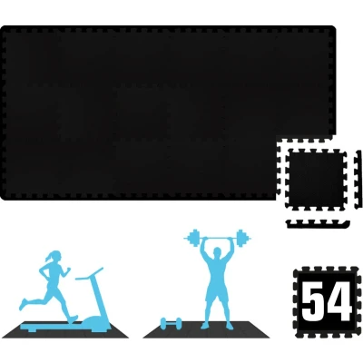 Afbeelding van 54 Fitness Vloermatten 30x30 Sportschoolvloer EVA Puzzelmat Vloermat voor Fitnessruimte