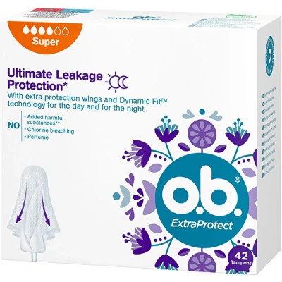 Afbeelding van o.b., Pads, ExtraProtect Super tampons Variant: 42 ks (42 x, Normaal)