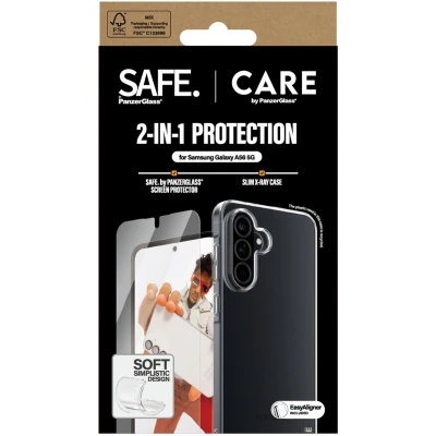 Afbeelding van CARE by PanzerGlass Fashion Backcover XR + Ultra Wide Fit Screenprotector incl. applicator voor de Samsung Galaxy A56 Transparant