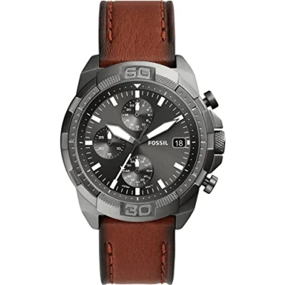 Afbeelding van Fossil Andrew Portemonnee, Maat: One Size, Cognac