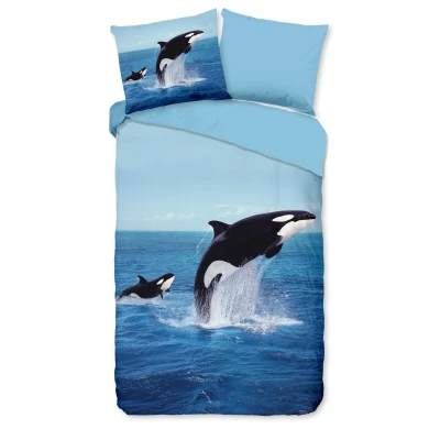 Afbeelding van Pure Dekbedovertrek &quot;orca in de zee&quot; Blauw (140x200/220 cm) Microfiber