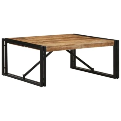 Afbeelding van vidaXL Salontafel 80x80x35 cm massief ruw mangohout