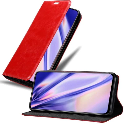 Afbeelding van Cadorabo Hoesje geschikt voor Vivo V15 PRO in APPEL ROOD Beschermhoes met magnetische sluiting, standfunctie en kaartvakje Book Case Cover Etui