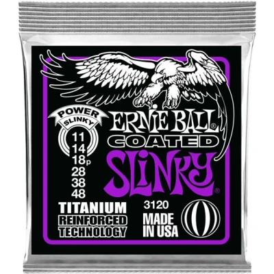 Image de Ernie Ball Slinky Titanium Reinforced 3120 Jeu de Cordes Power 11 48