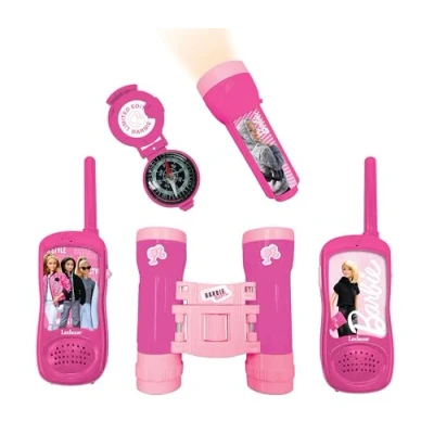 Image de Lexibook Mattel Barbie Set d&#039;aventurier pour enfants, talkie walkies 120m, jumelles, boussole, lampe torche, RPTW12BB