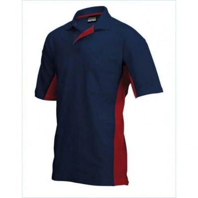 Afbeelding van Tricorp Poloshirt Workwear 202002 180gr Marine/Rood Maat XS