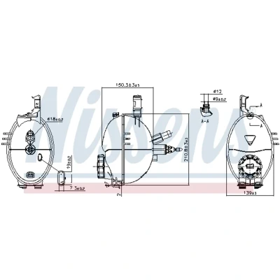Afbeelding van NISSENS 996159 Expansievat 1,3 Met kap, sensor MERCEDES BENZ: E Class Saloon, C T modell