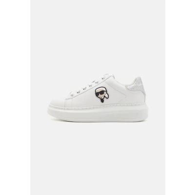 Afbeelding van KARL Lagerfeld Kapri LACE Sneakers laag, Dames, Maat: 38, White/silver Leer