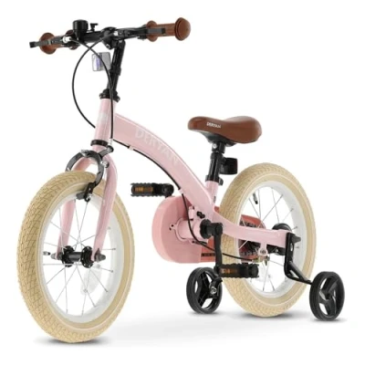 Afbeelding van Deryan Luxe Kinderfiets 12 inch 3 in 1 loopfiets Zwart