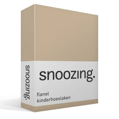 Afbeelding van Snoozing Flanel Kinderhoeslaken Wiegje 40x80 cm Camel