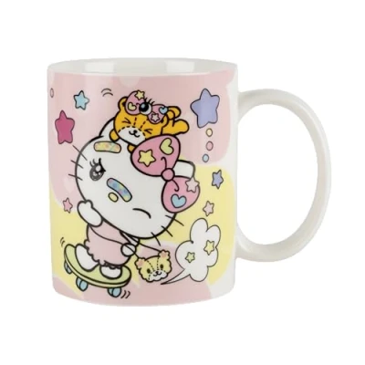Afbeelding van Konix Hello Kitty Mok, keramiek, 320 ml, skateboardmotief