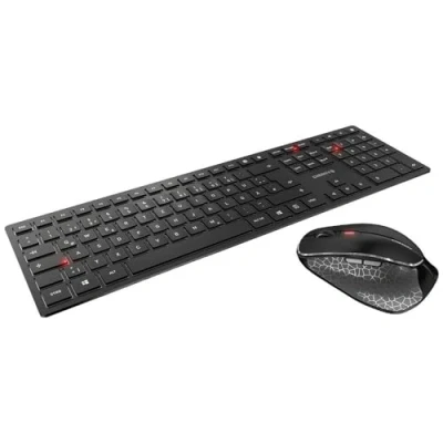 Afbeelding van Randapparaten: Toetsenborden: CHERRY DW 9500 SLIM toetsenbord Inclusief muis RF draadloos + Bluetooth QWERTZ Duits Zwart, Grijs
