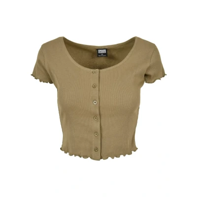 Afbeelding van Urban Classics Cropped Vest, Dames, Maat: 4XL, Khaki