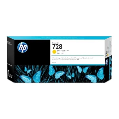 Afbeelding van HP 728 gele DesignJet inktcartridge, 300 ml (F9K15A)