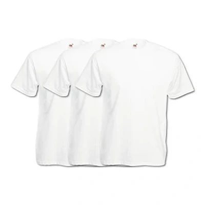 Afbeelding van Fruit of the Loom Valueweight T shirt, 3 stuks heren shirt (3 stuks), Wit 30