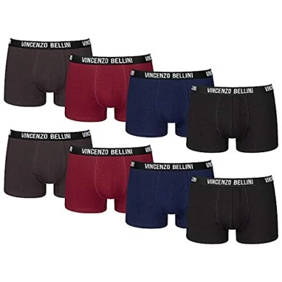 Afbeelding van Vincenzo Bellini Hipster Boxershorts voor heren, comfortabel, ademend, katoen, 8/12 stuks