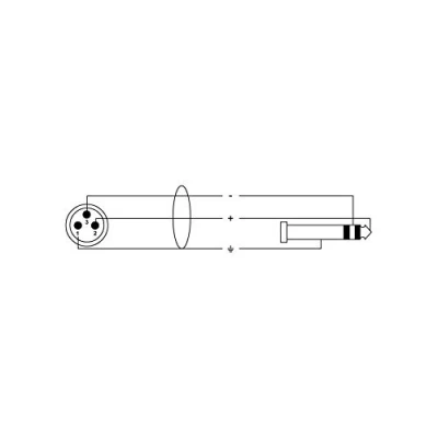 Afbeelding van Cordial CIM 1,5 MV XLR Verbindingskabel [1x stekker 1x Jackplug male 6,3 mm] 1.50 m Zwart