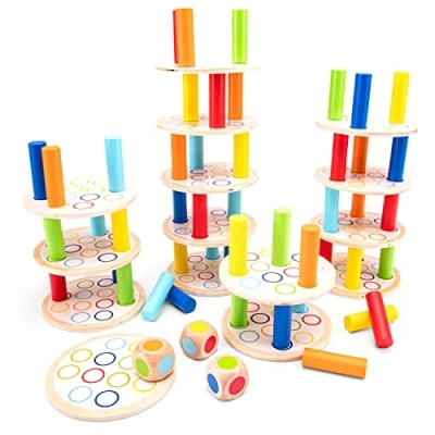 Afbeelding van New Classic Toys Houten Torenspel Balanseer Spel