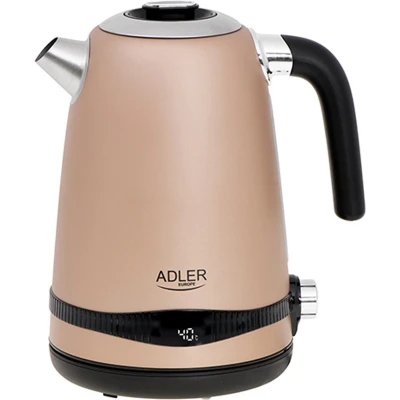 Afbeelding van Adler AD 1295 SS kampioen gouden waterkoker 1,7L met LCD scherm en temperatuurregeling