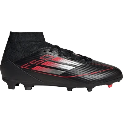 Afbeelding van adidas Performance F50 League MID Unisex Voetbalschoenen met kunststof noppen voor kinderen, Maat: 35.5, Core black/iron met/lucid red