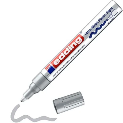 Afbeelding van Edding e 750 markeerstift Zilver Kogelpunt