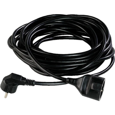Afbeelding van AS Schwabe 51012 Stroom Verlengkabel 16 A Zwart 10.00 m H05VV F 3G 1,5 mm²