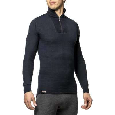 Afbeelding van Merino Base Layer Zip Turtleneck 200 Black