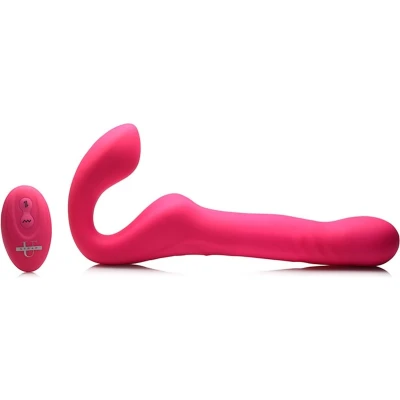 Afbeelding van XR Brands Mighty Thrust Thrusting and Vibrating Strapless Strap On with Remote Control