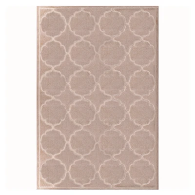 Afbeelding van Binnen en Buiten Vloerkleed Berlin Outdoor Laagpolig Tapijt Beige 80x150 cm