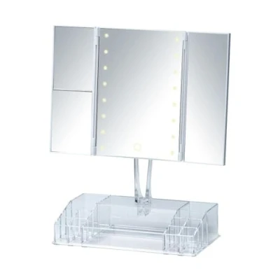 Afbeelding van Wenko Spiegel Staand Led 23,5 X 16 Cm Glas Zilver/transparant