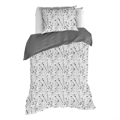 Afbeelding van De Witte Lietaer Charlie Dekbedovertrek Eenpersoons 140x200/220 cm Black