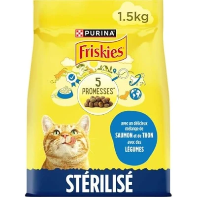Afbeelding van 1,5kg PURINA Friskies Gesteriliseerde kat met zalm, tonijn en groenten