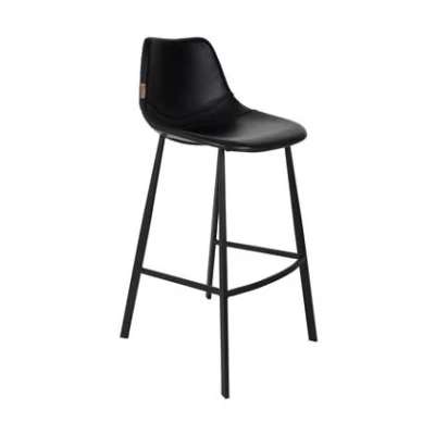 Afbeelding van Dutchbone Franky Barkruk Zwart 80 cm Set van 2