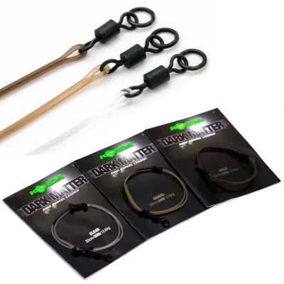 Afbeelding van Korda Dark Matter Leader 50 cm Ring Swivel Clear Karper onderlijn