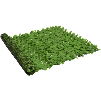 Afbeelding van Balkonscherm met groene bladeren 200x150 cm