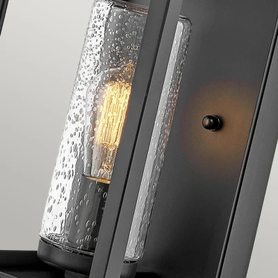 Afbeelding van Buitenwandlamp Atwater, lantaarn, zwart, 44,5cm