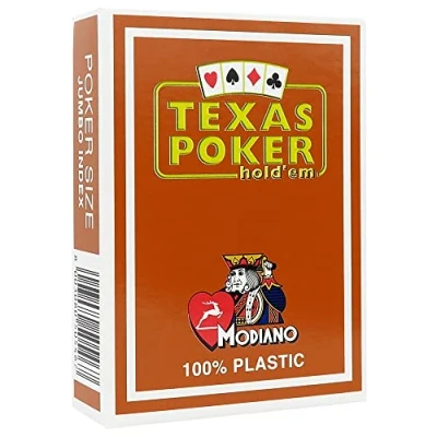 Image de Cartes Texas Poker 100% plastique (marron)