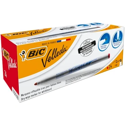 Afbeelding van Whiteboardmarker BIC 1721 1,5mm Rond Rood Doos à 24 Stuks