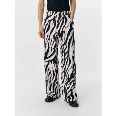 Afbeelding van OBJECT Broek Alba Lisa Zwart / wit 38