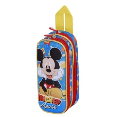 Afbeelding van Disney Dubbel 3D etui, eenheidsmaat, Mickey Mouse blauw, Dubbele etui