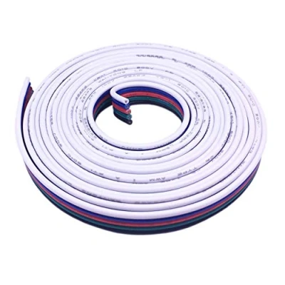 Afbeelding van LITAELEK 20 m verlengkabel, ledstrip, RGBW, 5 polig, strip, led, connector voor 10 mm breed en 12 breed, RGBW 5050 ledstrip