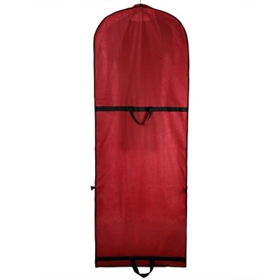 Afbeelding van TUKA i AKUT Ademende kledingtas 180 cm x 64 cm, opvouwbare beschermhoes voor trouwjurken, avondjurken, kostuums, jassen, langdurige opslag en transport, donkerrood TKB1001