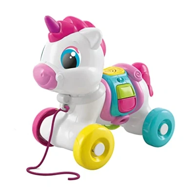 Afbeelding van Clementoni 17803 Baby Eenhoorn Immer with Me Interactive Trekspel voor dieren, motorspel, eerste stappen, leren, wandelen, kinderen vanaf 6 maanden Made in Italy