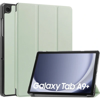 Afbeelding van iMoshion Tablet Hoes Geschikt voor Samsung Galaxy Tab A9 Plus Trifold Bookcase Lichtgroen